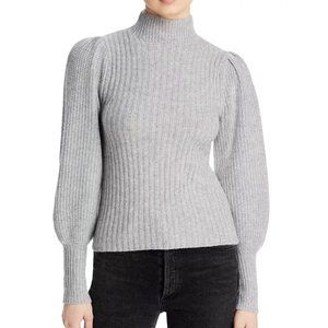 $200 AQUA Cashmere AQUA Cashmere Balloon Sleeve Sweater-100% cashmere-ribbed-NWT